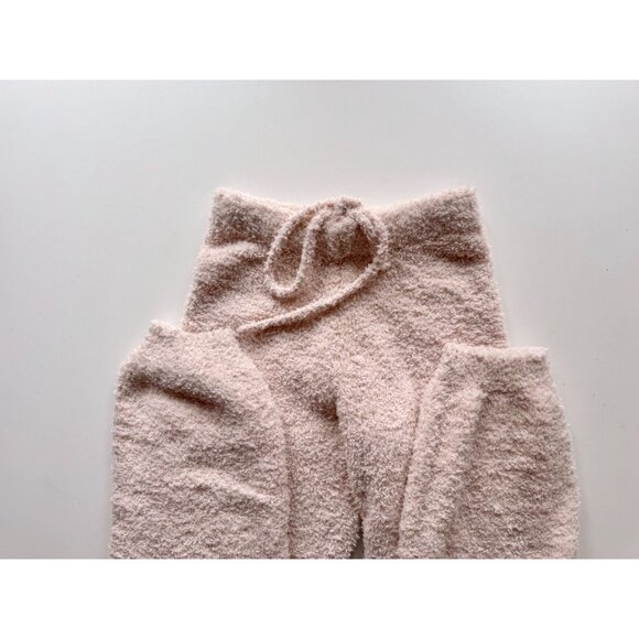 SKIMS Cozy Knit Dusk Light Pink Fuzzy Jogger Sweatpants Pants, Size XXS/XS - Picture 11 of 14